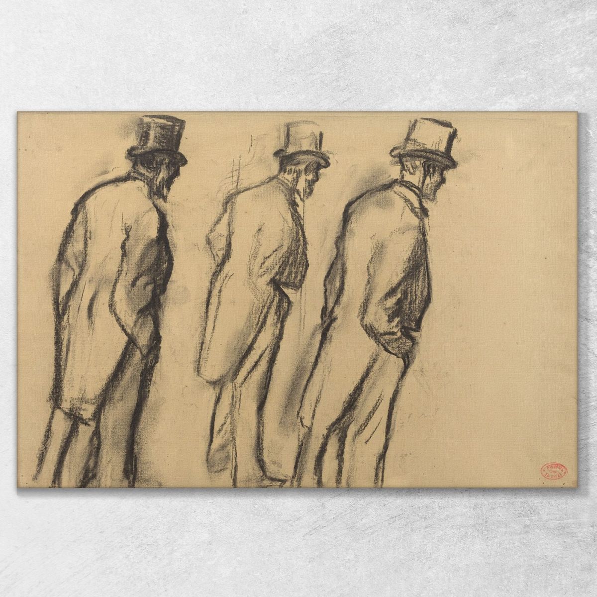 Tre Studi Di Ludovic Halévy Standing Edgar Degas edg278 quadro stampa su tela