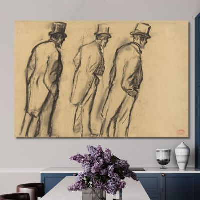 Tre Studi Di Ludovic Halévy Standing Edgar Degas edg278 quadro stampa su tela