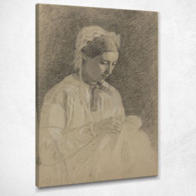 Donna Che Ricama Edgar Degas edg292 quadro stampa su tela