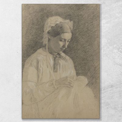 Donna Che Ricama Edgar Degas edg292 quadro stampa su tela