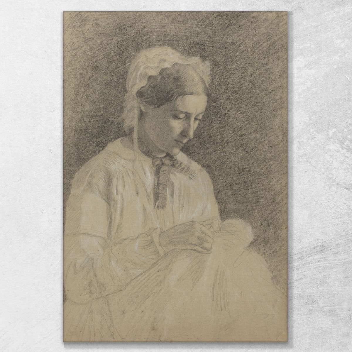 Donna Che Ricama Edgar Degas edg292 quadro stampa su tela