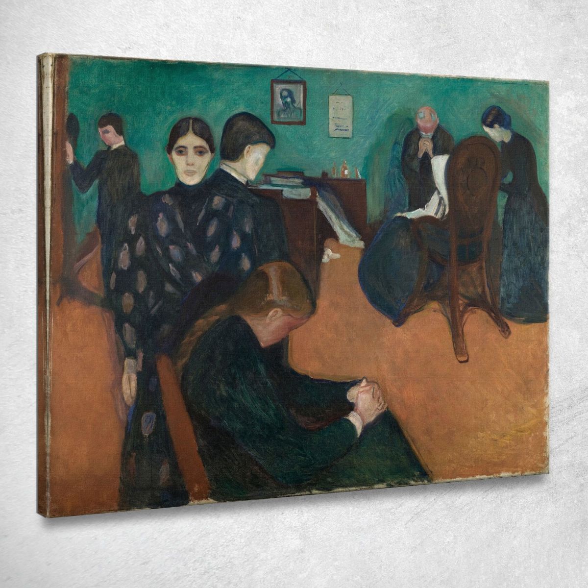 La Morte Nello Sickroom Edvard Munch em1 quadro stampa su tela La Morte Nello Sickroom Edvard Munch em1 quadro stampa su tela