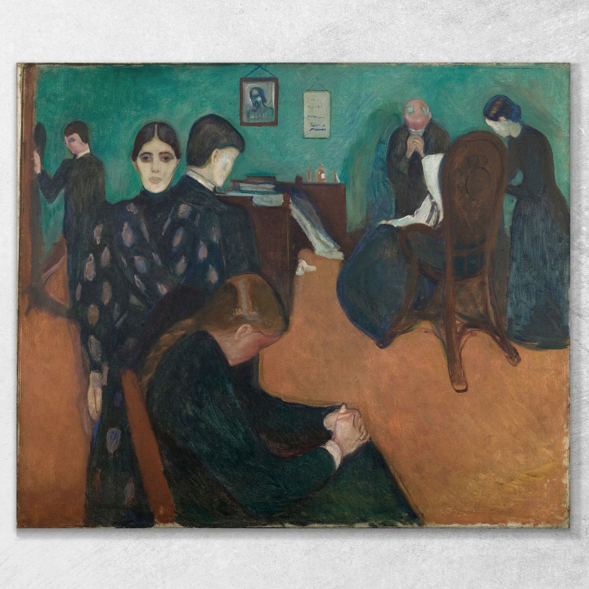 La Morte Nello Sickroom Edvard Munch em1 quadro stampa su tela