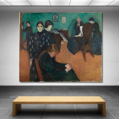 La Morte Nello Sickroom Edvard Munch em1 quadro stampa su tela La Morte Nello Sickroom Edvard Munch em1 quadro stampa su tela