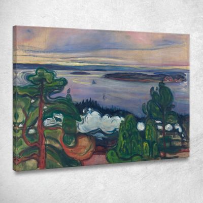 Fumo Dal Treno Edvard Munch em11 quadro stampa su tela