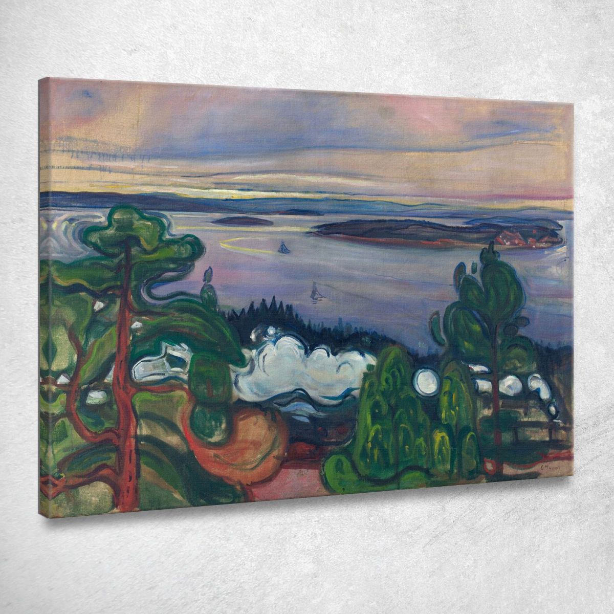 Fumo Dal Treno Edvard Munch em11 quadro stampa su tela Fumo Dal Treno Edvard Munch em11 quadro stampa su tela