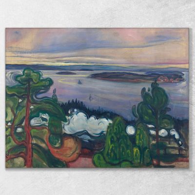 Fumo Dal Treno Edvard Munch, em11 quadro stampa su tela