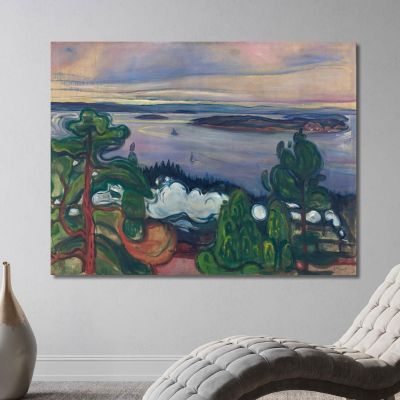 Fumo Dal Treno Edvard Munch em11 quadro stampa su tela Fumo Dal Treno Edvard Munch em11 quadro stampa su tela