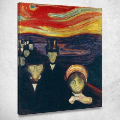 Ansia Edvard Munch em14 quadro stampa su tela