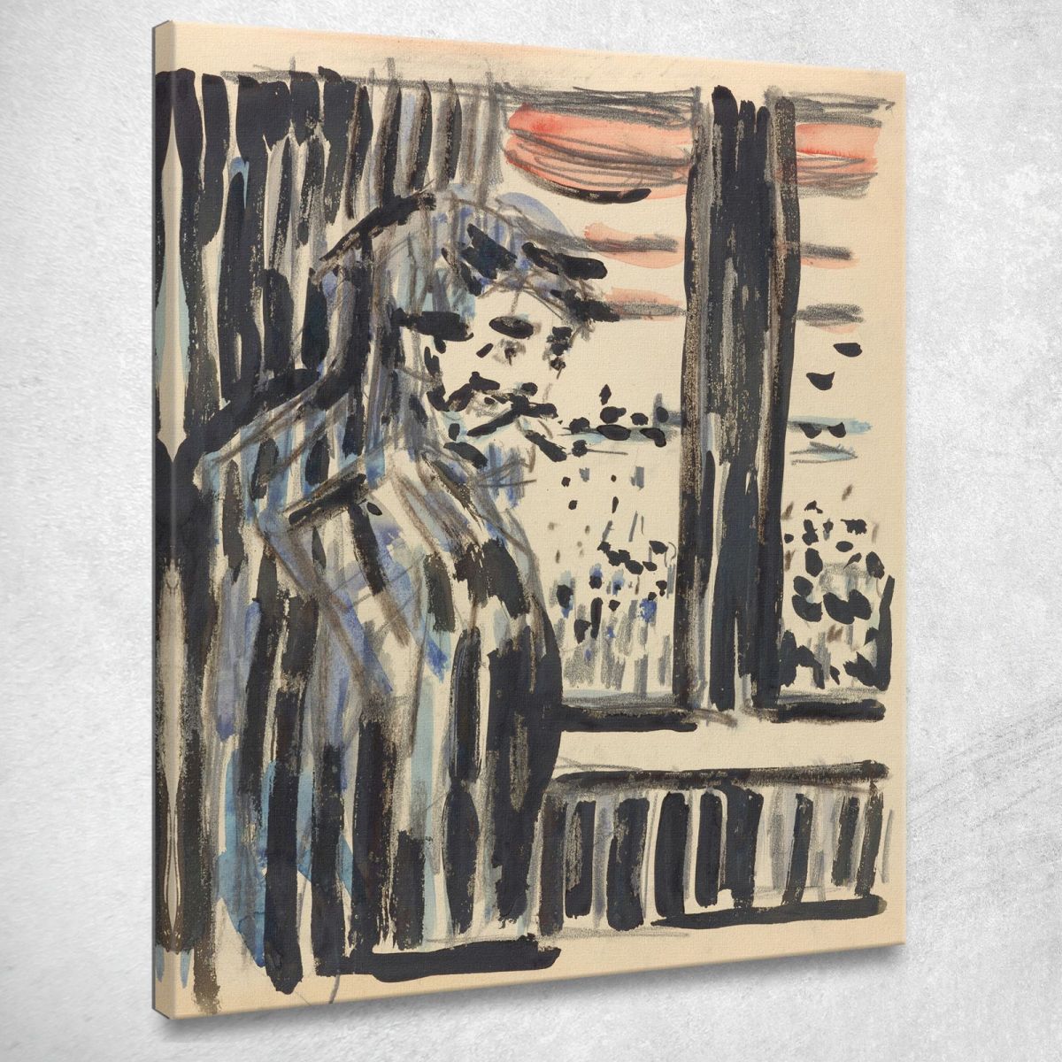 Figura In Piedi Edvard Munch em19 quadro stampa su tela Figura In Piedi Edvard Munch em19 quadro stampa su tela