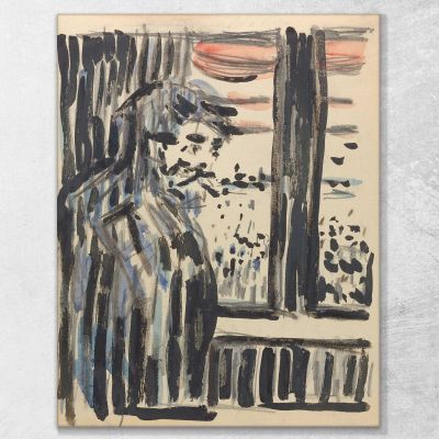Stehende Figur Edvard Munch, em19 drucken auf leinwand