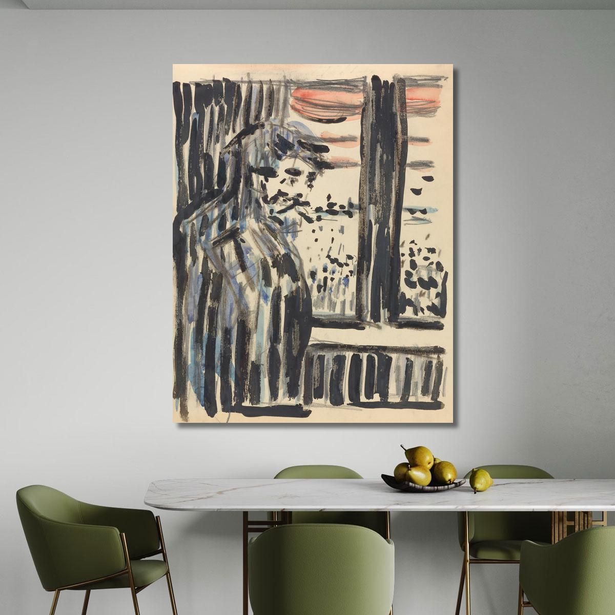 Figura In Piedi Edvard Munch em19 quadro stampa su tela