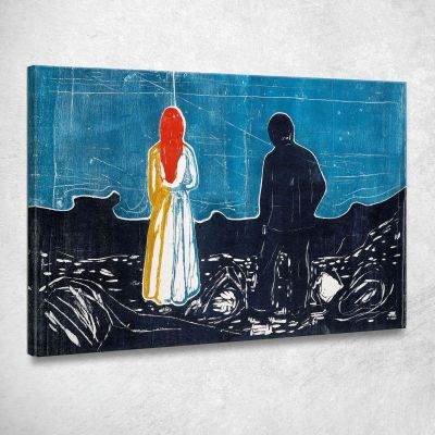 Solitudine Edvard Munch em23 quadro stampa su tela