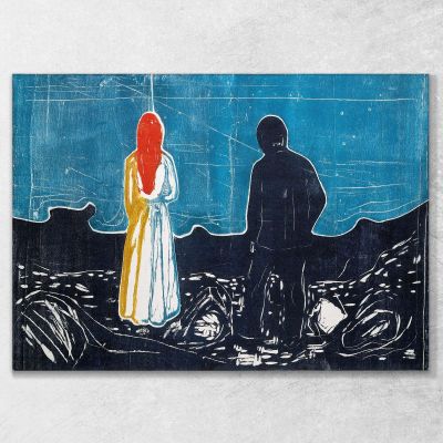 Solitudine Edvard Munch, em23 quadro stampa su tela