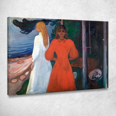 Rossoe Bianco Edvard Munch em25 quadro stampa su tela