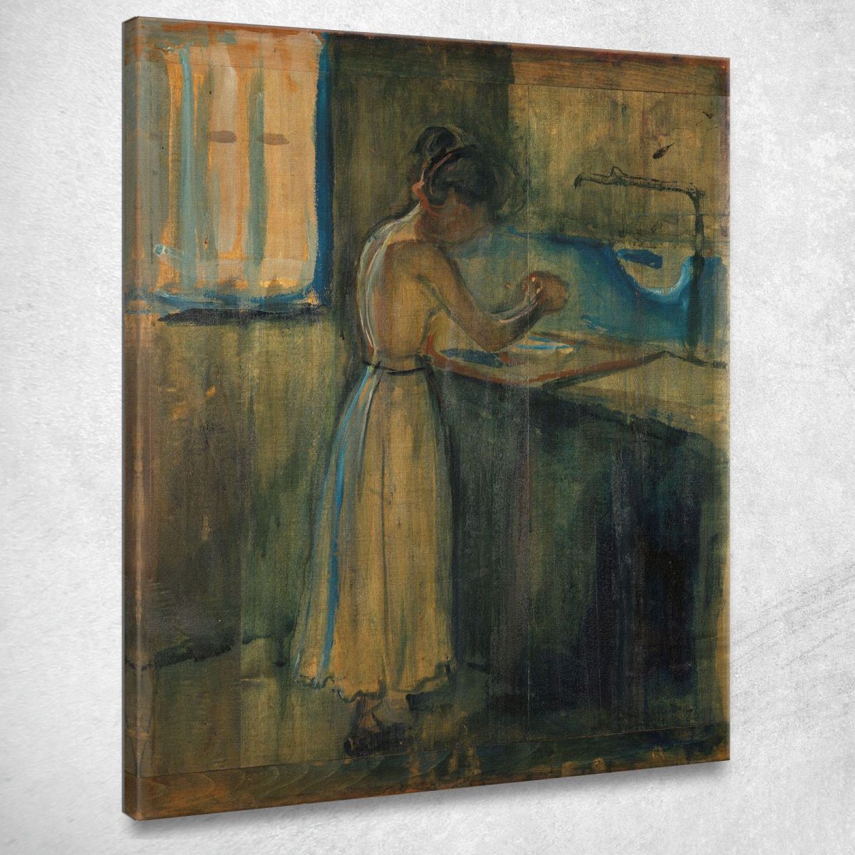 Giovane Donna Che Si Lava Edvard Munch em27 quadro stampa su tela Giovane Donna Che Si Lava Edvard Munch em27 quadro stampa su tela