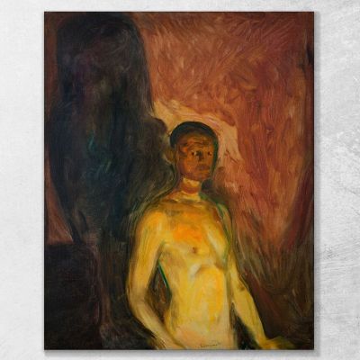 Auto Retrato Edvard Munch, em28 cuadro en lienzo