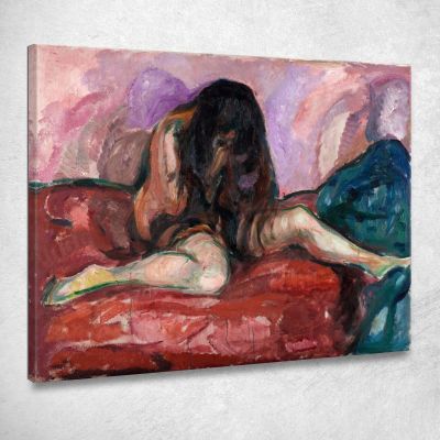 Nudo Piangente Edvard Munch em29 quadro stampa su tela