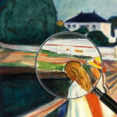 Ragazze Sul Ponte Edvard Munch em34 quadro stampa su tela Ragazze Sul Ponte Edvard Munch em34 quadro stampa su tela