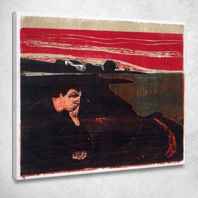 Riflessioni Al Tramonto Edvard Munch em35 quadro stampa su tela