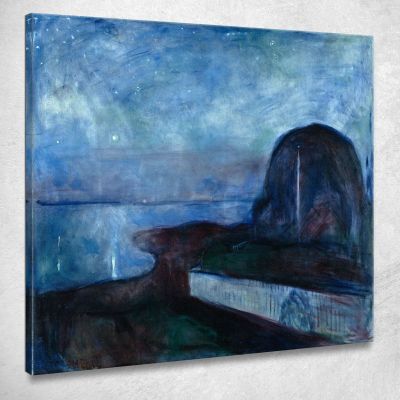 Notte Stellata Edvard Munch em37 quadro stampa su tela