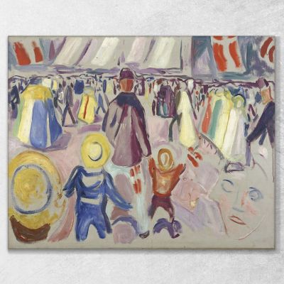 17. Mai In Einer Kleinen Norwegischen Stadt Edvard Munch, em38 drucken auf leinwand