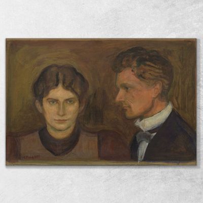Aase E Harald Nørregaard Edvard Munch, em39 quadro stampa su tela