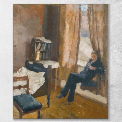 Andrea Lettura Edvard Munch em49 quadro stampa su tela