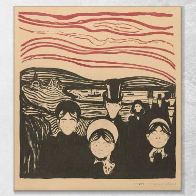 Ansia Edvard Munch em50 quadro stampa su tela