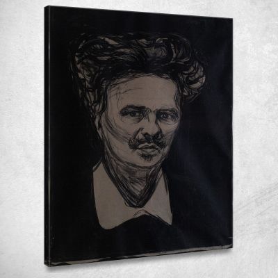 Agosto Strindberg Edvard Munch em56 quadro stampa su tela