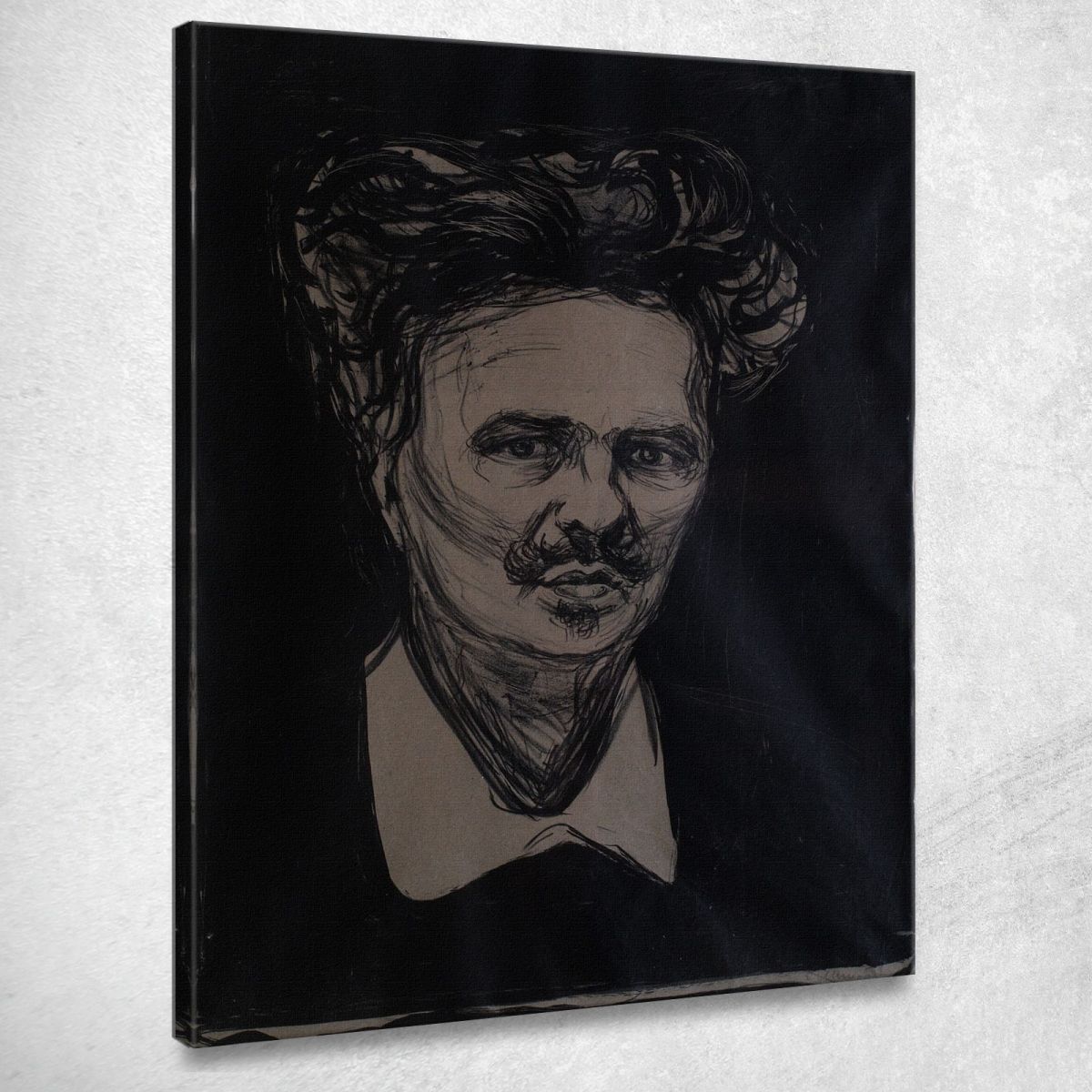 Agosto Strindberg Edvard Munch em56 quadro stampa su tela Agosto Strindberg Edvard Munch em56 quadro stampa su tela