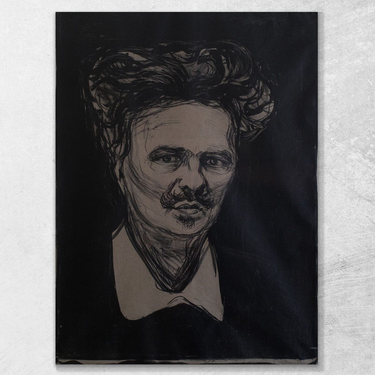 Agosto Strindberg Edvard Munch em56 quadro stampa su tela