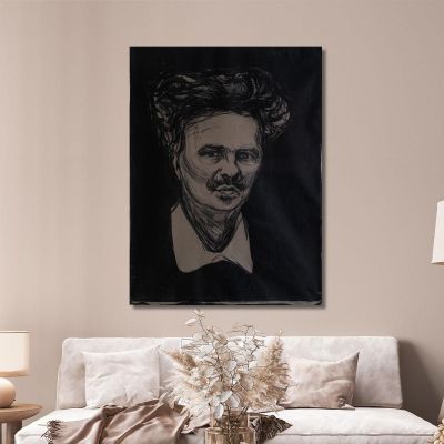 Agosto Strindberg Edvard Munch em56 quadro stampa su tela Agosto Strindberg Edvard Munch em56 quadro stampa su tela