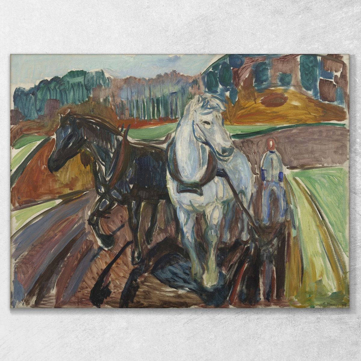 Aratura Autunnale Edvard Munch em57 quadro stampa su tela