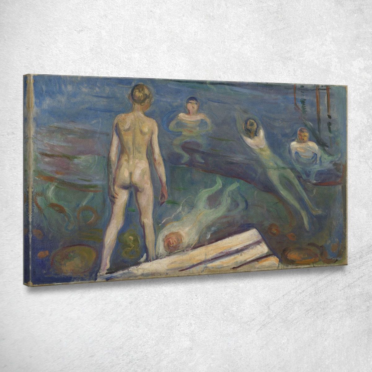 Ragazzi Al Bagno Edvard Munch em58 quadro stampa su tela Ragazzi Al Bagno Edvard Munch em58 quadro stampa su tela
