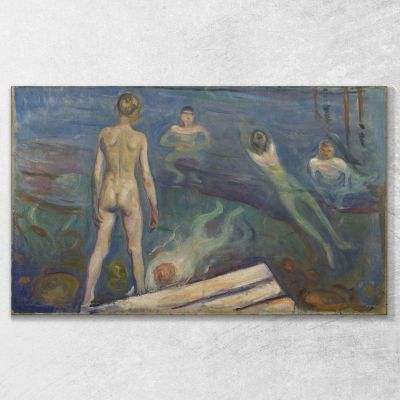 Badende Jungen Edvard Munch, em58 drucken auf leinwand