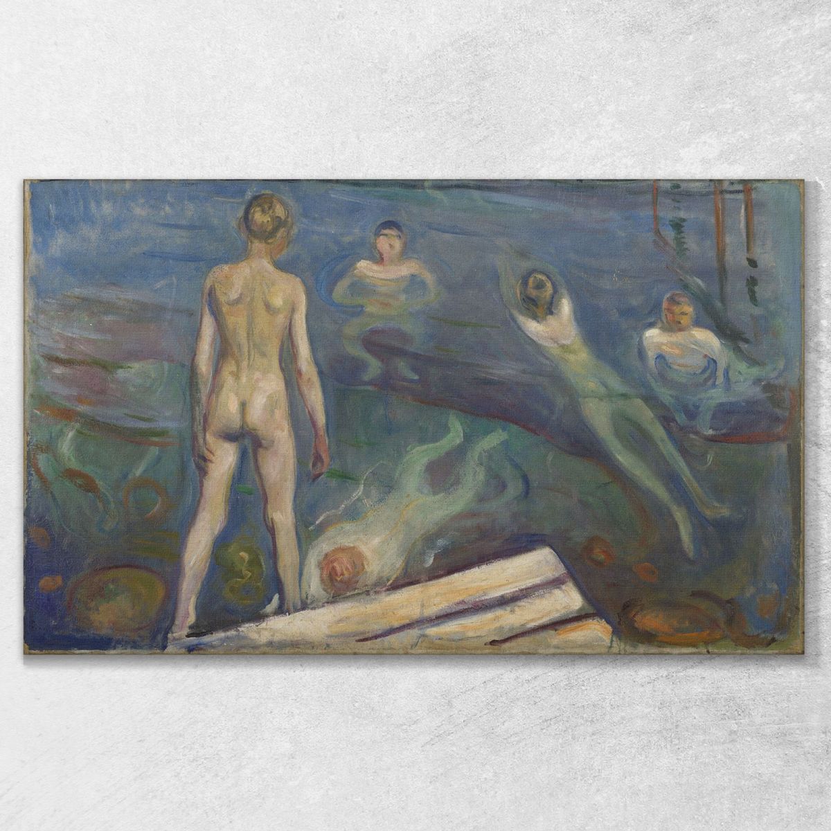 Ragazzi Al Bagno Edvard Munch em58 quadro stampa su tela