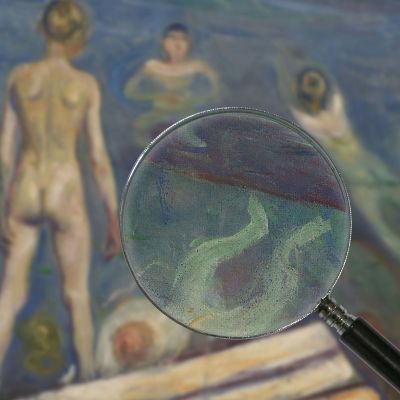 Ragazzi Al Bagno Edvard Munch em58 quadro stampa su tela Ragazzi Al Bagno Edvard Munch em58 quadro stampa su tela