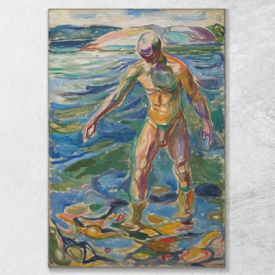 Uomo Che Fa Il Bagno Edvard Munch em60 quadro stampa su tela Uomo Che Fa Il Bagno Edvard Munch em60 quadro stampa su tela