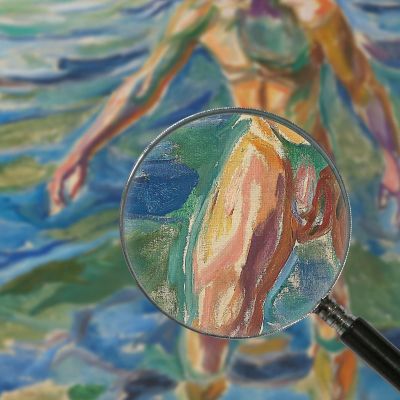 Uomo Che Fa Il Bagno Edvard Munch em60 quadro stampa su tela Uomo Che Fa Il Bagno Edvard Munch em60 quadro stampa su tela
