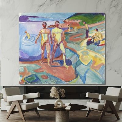 Uomini Al Bagno 2 Edvard Munch em61 quadro stampa su tela Uomini Al Bagno 2 Edvard Munch em61 quadro stampa su tela