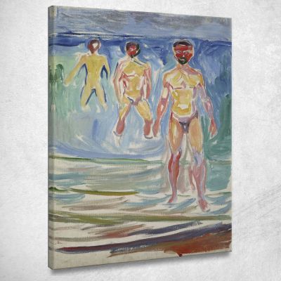 Uomini Al Bagno Edvard Munch em63 quadro stampa su tela