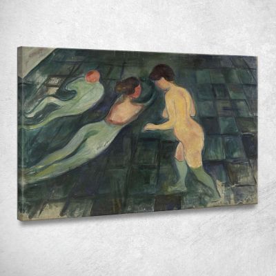 Donne Al Bagno Edvard Munch em66 quadro stampa su tela