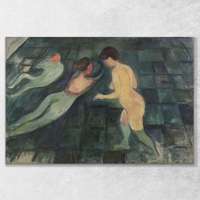 Donne Al Bagno Edvard Munch em66 quadro stampa su tela