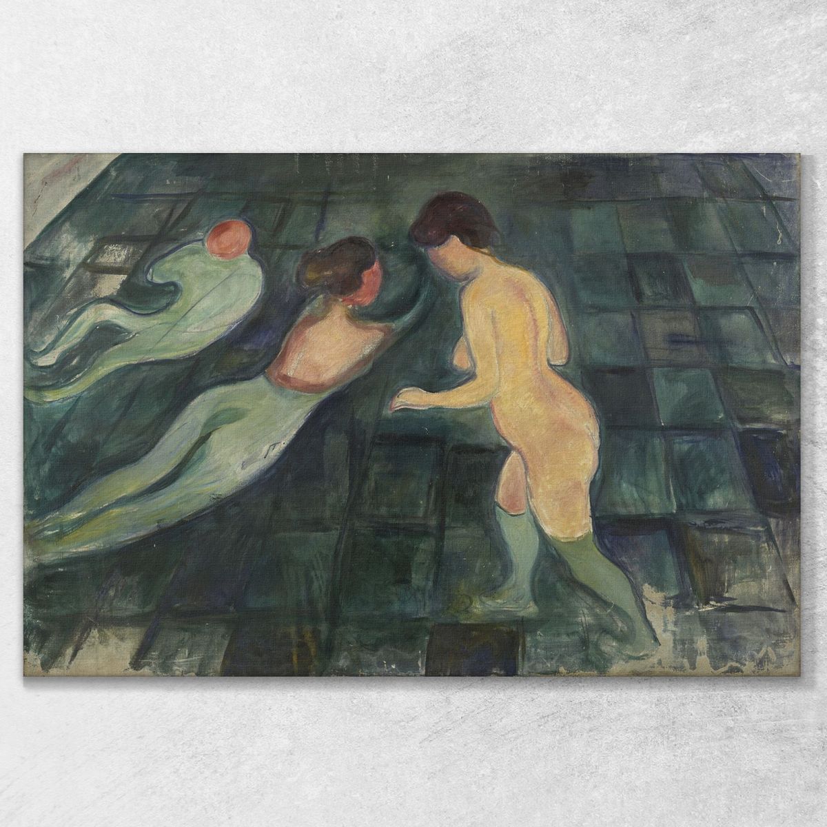 Donne Al Bagno Edvard Munch em66 quadro stampa su tela