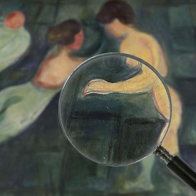 Donne Al Bagno Edvard Munch em66 quadro stampa su tela