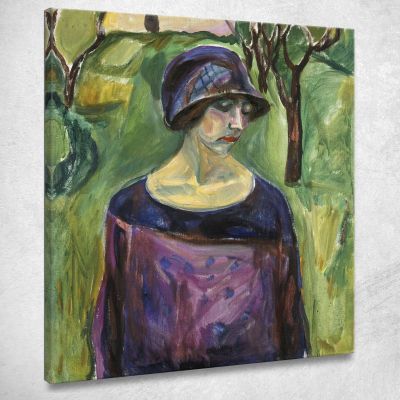 Birgit Prestøe Nel Giardino Edvard Munch em71 quadro stampa su tela