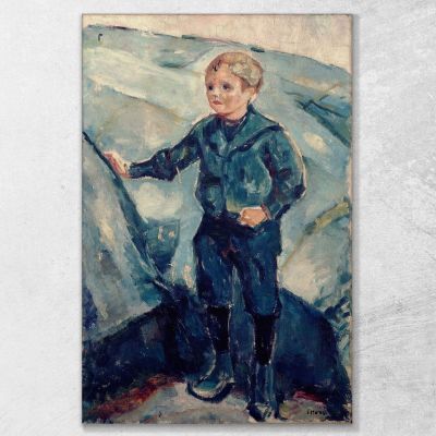 Junge In Blau Edvard Munch, em72 drucken auf leinwand