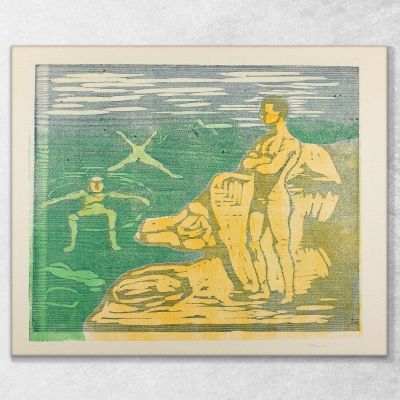 Ragazzi Che Fanno Il Bagno 2 Edvard Munch em74 quadro stampa su tela