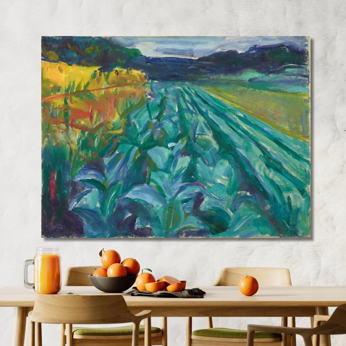 Campo Di Cavoli Edvard Munch em77 quadro stampa su tela